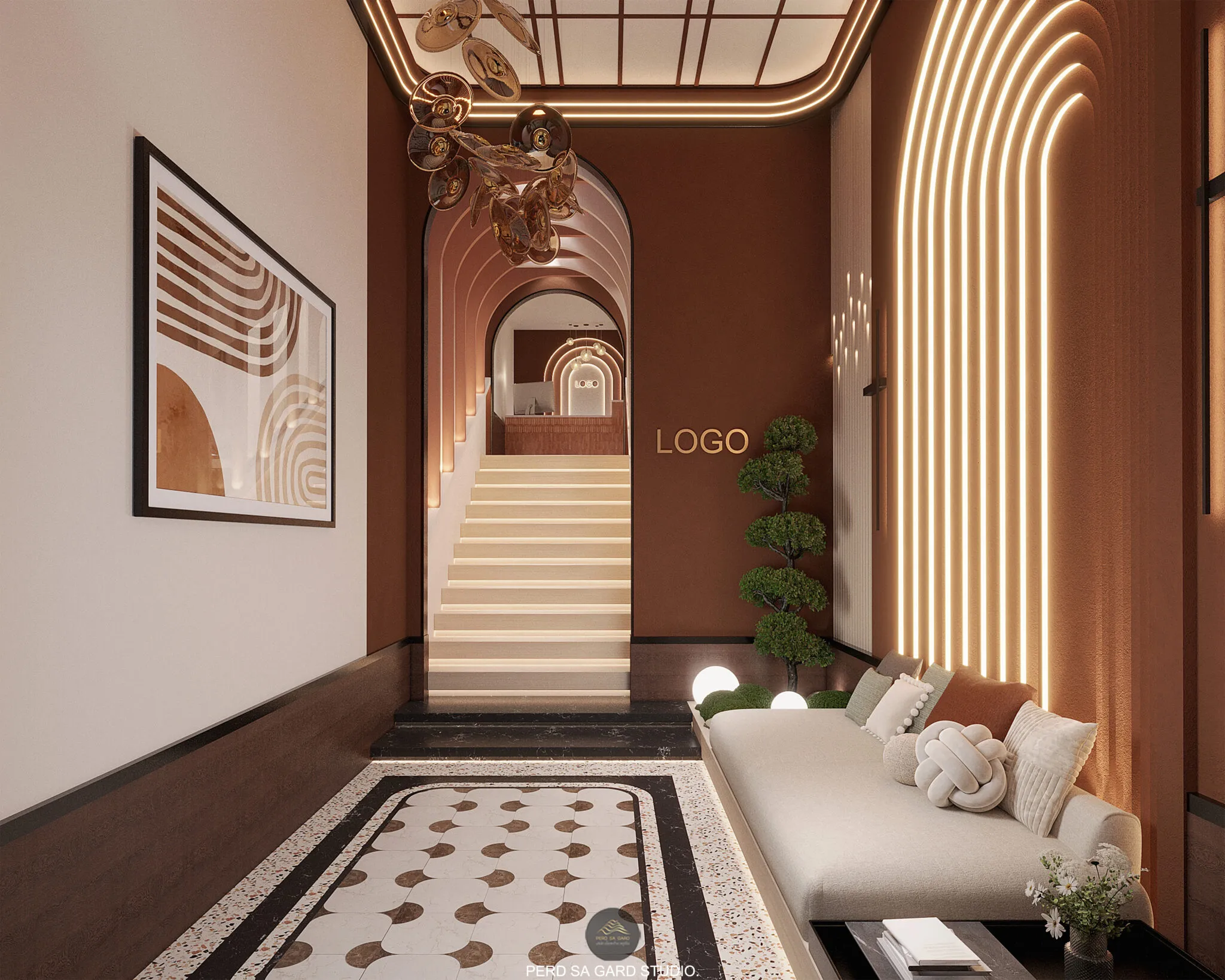 ผลงานจาก PERD SA GARD. STUDIO รับออกแบบโรงแรม ตกแต่งภายในคาเฟ่ Cafe Hostel & Service Apartment