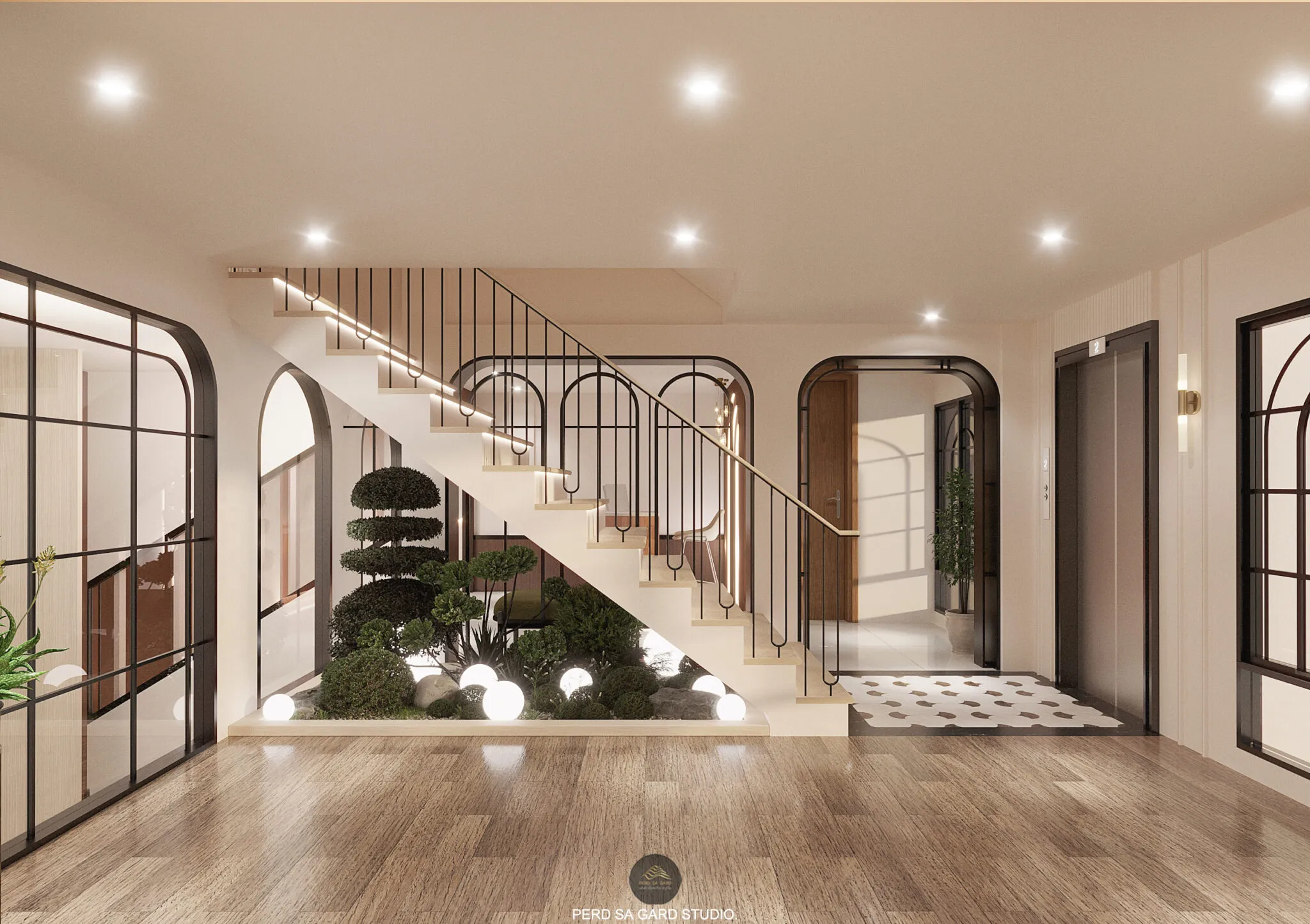 ผลงานจาก PERD SA GARD. STUDIO รับออกแบบโรงแรม ตกแต่งภายในคาเฟ่ Cafe Hostel & Service Apartment