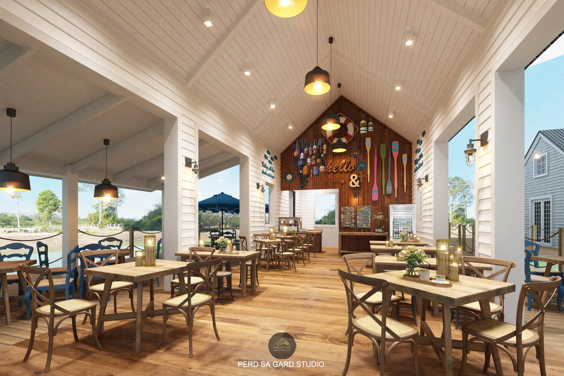 ผลงานจาก PERD SA GARD. STUDIO ออกแบบตกแต่งภายใน ตกแต่งภายในคาเฟ่ | Cafe & Restaurant Khao Yai