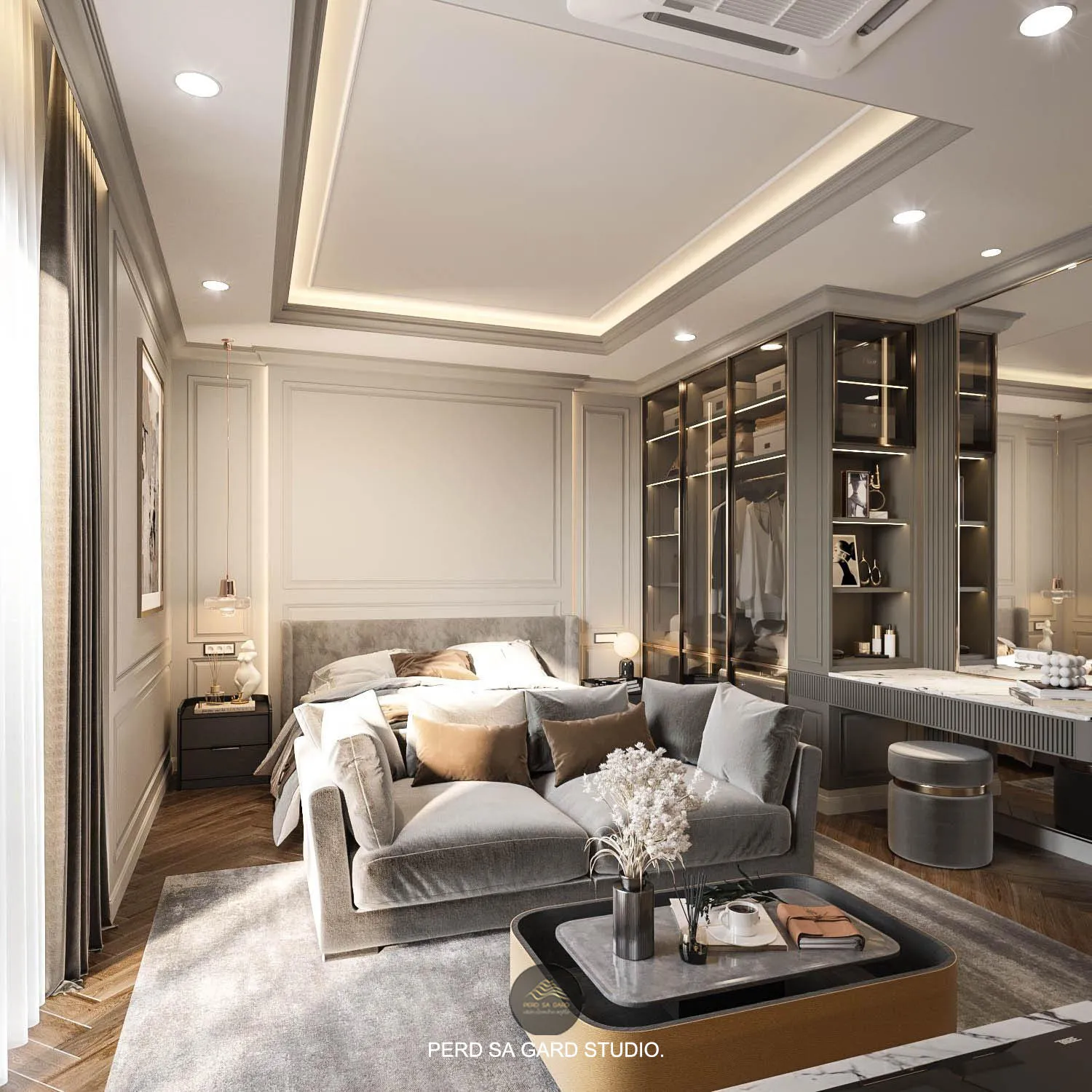 ผลงานจาก PERD SA GARD. STUDIO บริษัท interior design รีโนเวทออฟฟิศ | K.Malinee Private Residence