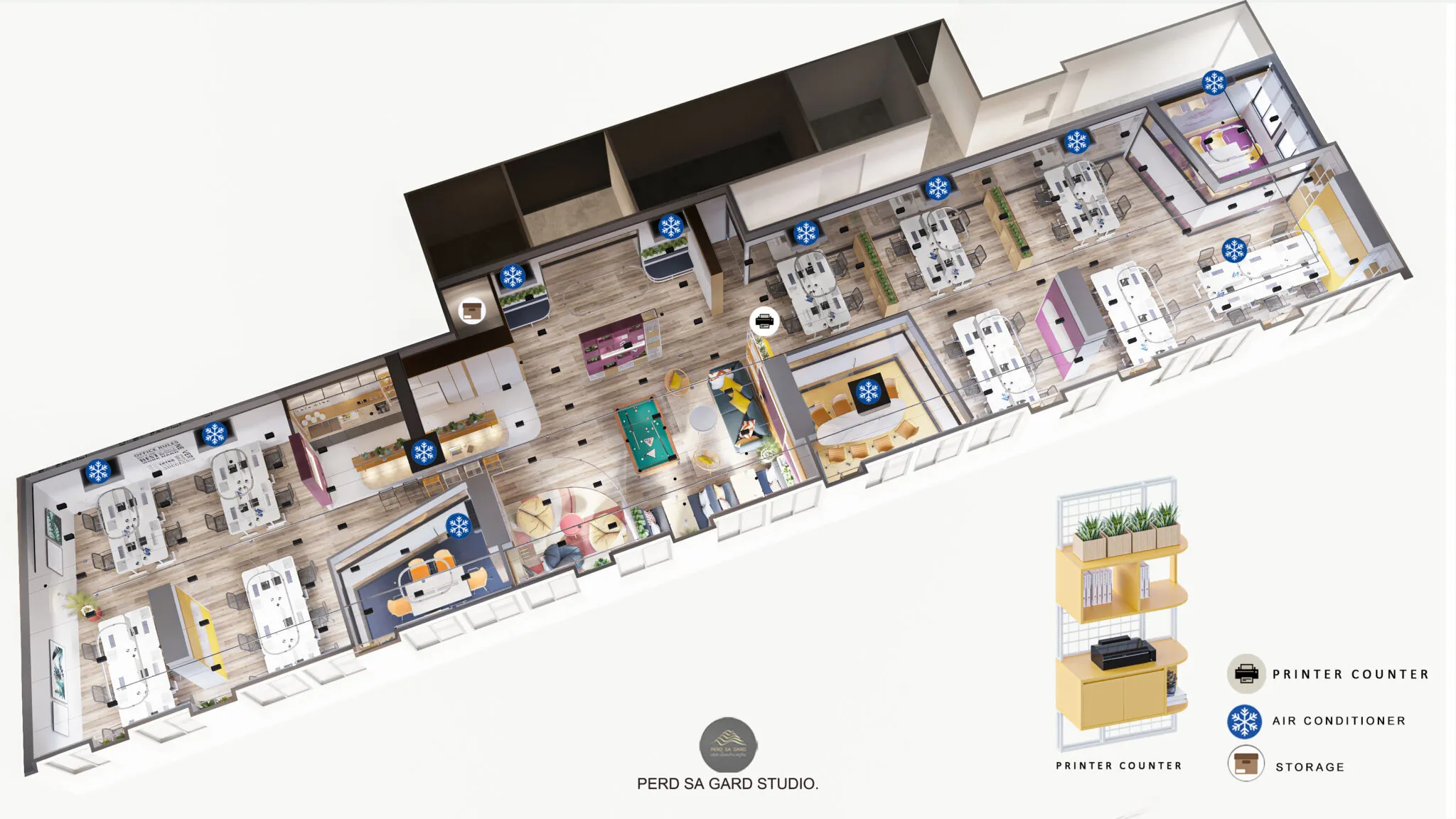 ผลงานจาก PERD SA GARD. STUDIO บริษัทออกแบบตกแต่งภายใน รีโนเวทออฟฟิศ | SENESTIA OFFICE