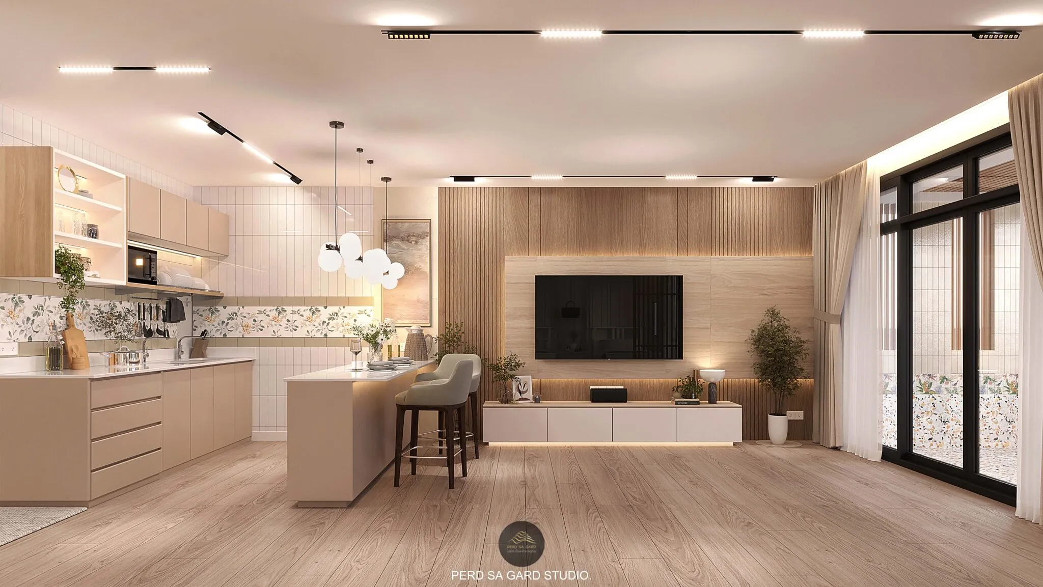 ผลงานจาก PERD SA GARD. STUDIO บริษัทออกแบบภายใน รับรีโนเวทคอนโด | Sriracha Bay View Condo