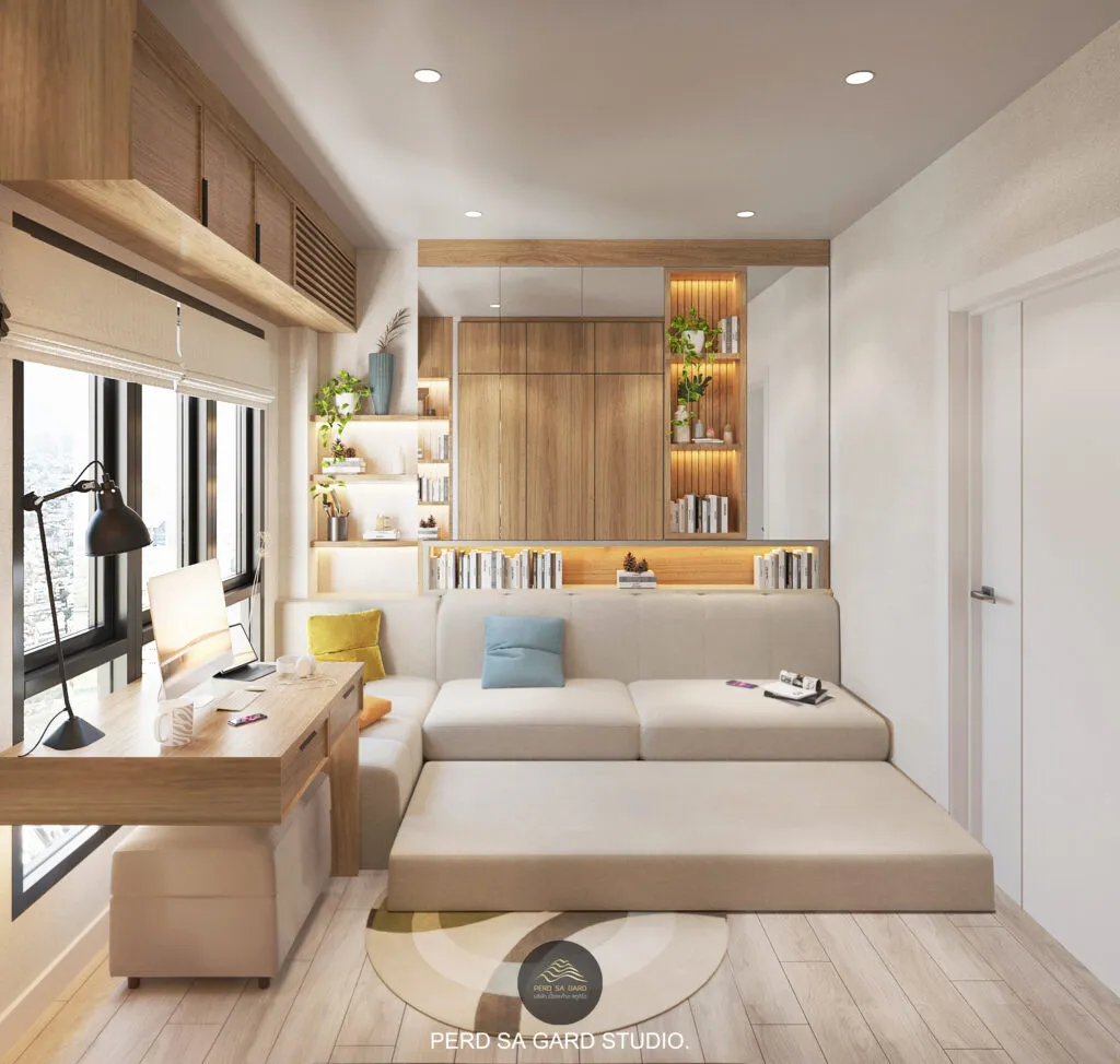 ผลงานจาก PERD SA GARD. STUDIO บริษัท interior design รับรีโนเวทคอนโด ออกแบบโรงแรม | The Key Rama 3 Condo K. Pam