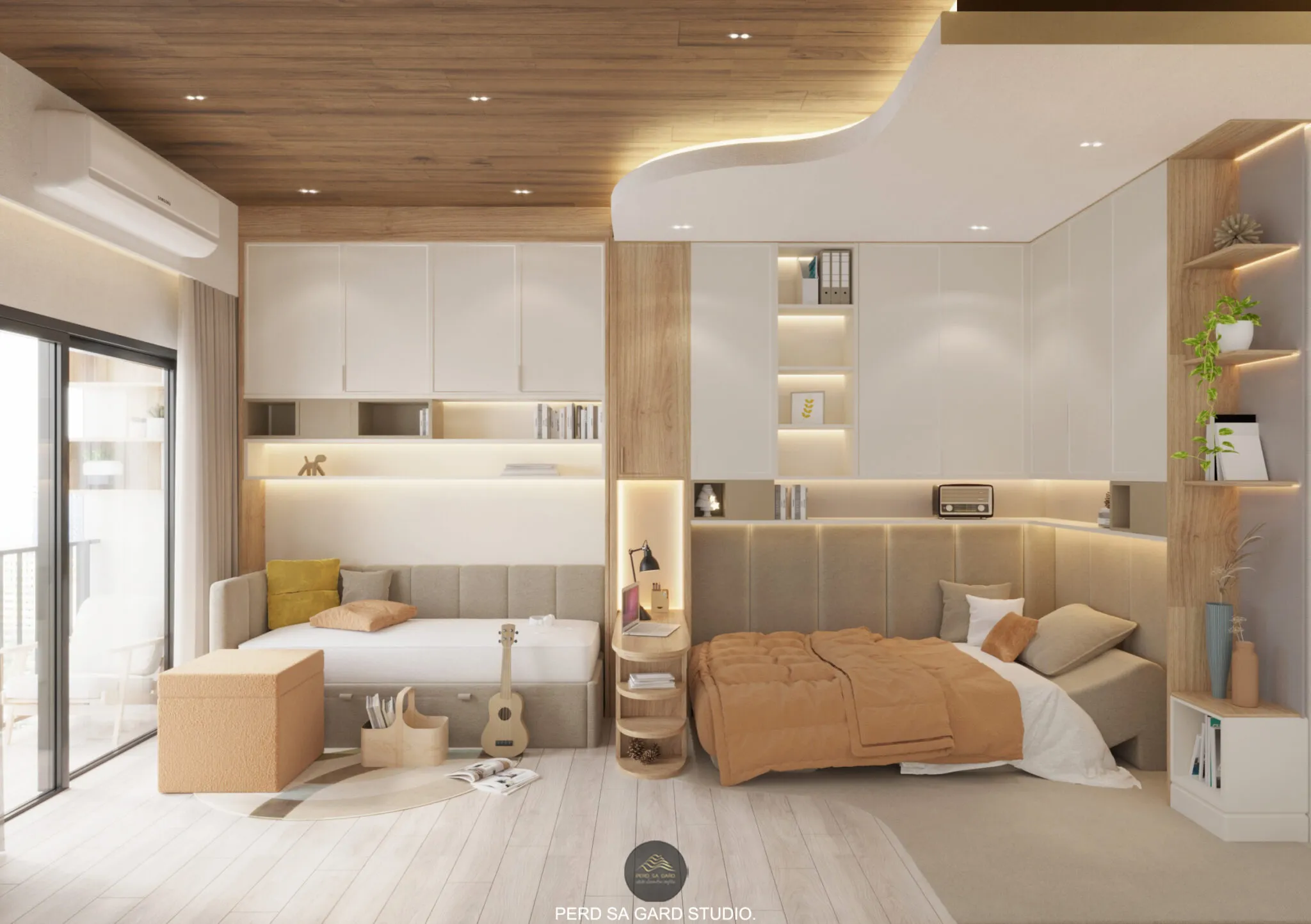 ผลงานจาก PERD SA GARD. STUDIO บริษัท interior design รับรีโนเวทคอนโด ออกแบบโรงแรม | The Key Rama 3 Condo K. Pam