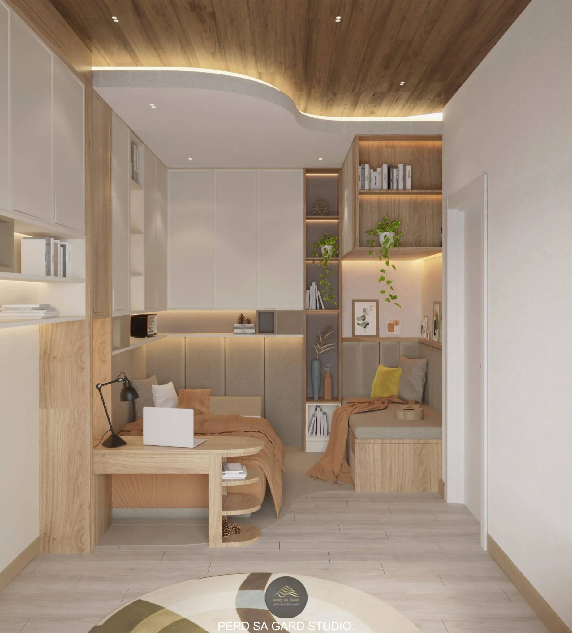 ผลงานจาก PERD SA GARD. STUDIO บริษัท interior design รับรีโนเวทคอนโด ออกแบบโรงแรม | The Key Rama 3 Condo K. Pam